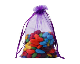 3"x4" Plum Organza Sheer Gift Favor Bags - Pack of 144