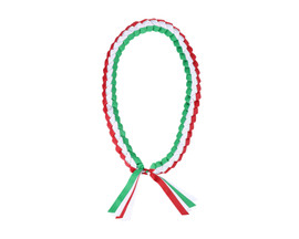 47" Mexico-Color Braided Grosgrain Ribbon Graduation Lei - Pack of 6