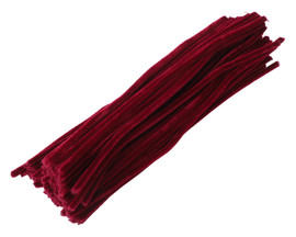 12" Burgundy Chenille Stem DIY Craft Pipe Cleaner - Pack of 1000