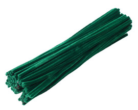 12" Hunter Green Chenille Stem DIY Craft Pipe Cleaner - Pack of 1000