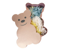 Set of Small & Large Rose Gold Bear Shaped Gift Boxes - Set of 2