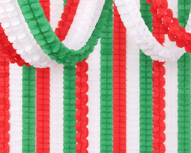 9ft Mexican Color Themed Paper Party Streamers - Pack of 12