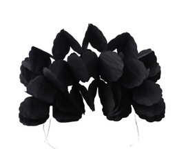 9ft Black Paper Party Streamers - Pack of 12