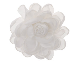 4" Ivory Satin Silk Knotted Center Rose Flower - Pack of 12