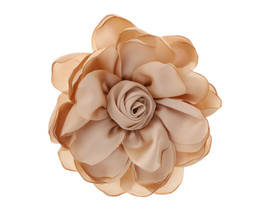 4" Tan Satin Silk Knotted Center Rose Flower - Pack of 12