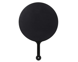Black Large Circle Handheld Fan DIY Blank Picket Fans - Pack of 10