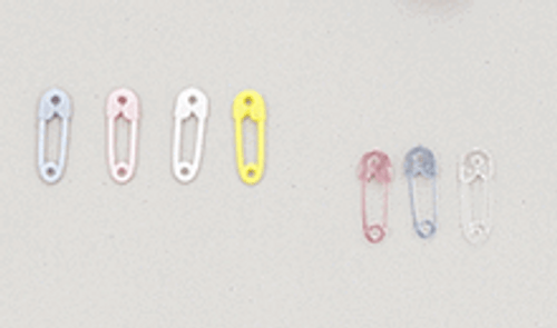 3/4" Assorted Solid Color Baby Shower Safety Pin