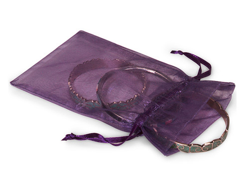 3"x4" Purple Organza Sheer Gift Favor Bags - Pack of 144