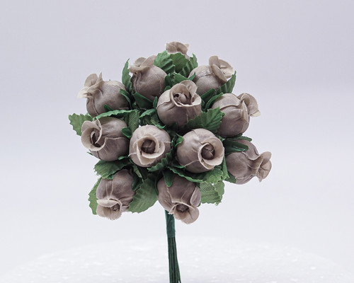 Olive Polyester Rose - Pack of 144