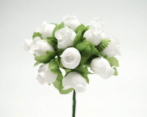 White Polyester Rose - Pack of 144