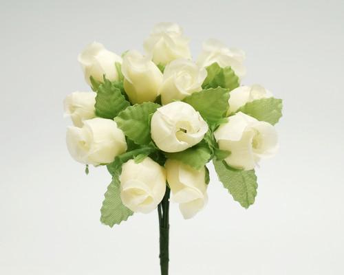 Light Yellow Polyester Rose - Pack of 144