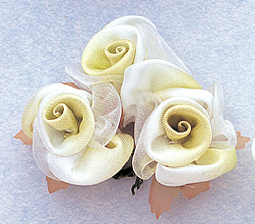 1" Sage Green Satin Silk Flowers - Pack of 36