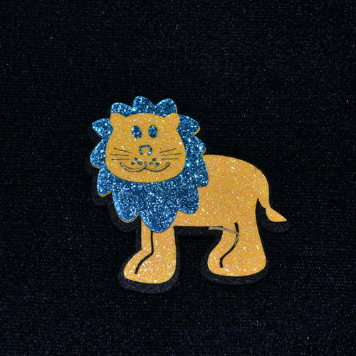 2.5" Blue Felt Lion  - 12 Pieces