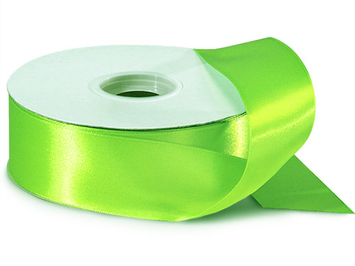 1.5"x50 yard Apple Green Polyester Satin Gift Ribbon - Pack of 5 Rolls