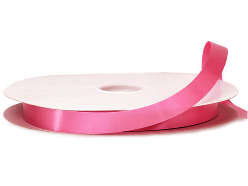 5/8"x100 yard Hot Pink Polyester Satin Gift Ribbon - Pack of 10 Rolls