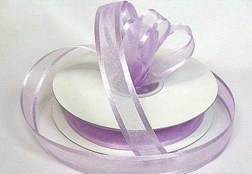 5/8"x25 yards Lavender Organza Satin Edge Gift Ribbon - Pack of 10 Rolls