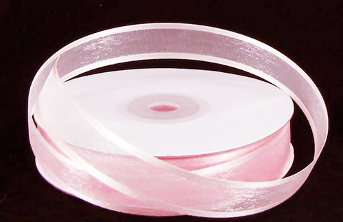 5/8"x25 yards Light Pink Organza Satin Edge Gift Ribbon - Pack of 10 Rolls 1 5/8"x25 yards Light Pink Organza Satin Edge Gift Ribbon - Pack of 10 Rolls 1