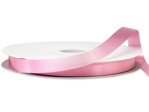 7/8"x100 yard Pink Polyester Satin Gift Ribbon - Pack of 10 Rolls