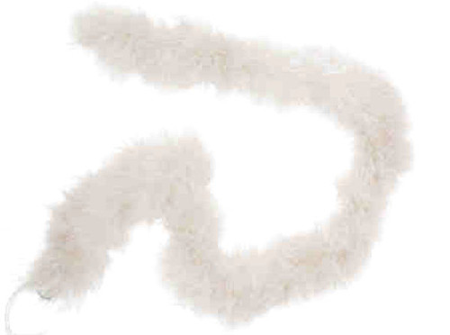 1.5" Wide 72" (6 Feet) Long White Marabou Feather Boas - Pack of 10