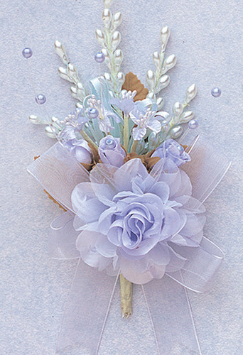 7" Light Blue Bridal Corsage Silk Spray Flowers - Pack of 12