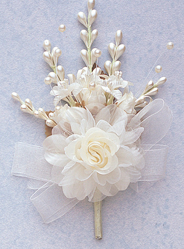 7" Ivory Bridal Corsage Silk Spray Flowers - Pack of 12