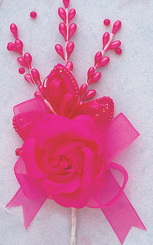 7" Fuchsia Rose Corsage Silk Spray Flowers - Pack of 12