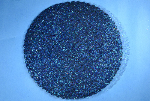 9" Diameter Navy Blue Fabric Wedding Glitter Tulle Circles - Pack of 240
