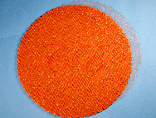 9" Diameter Orange Fabric Wedding Glitter Tulle Circles - Pack of 240