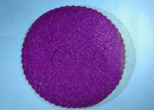 9" Diameter Purple Fabric Wedding Glitter Tulle Circles - Pack of 240