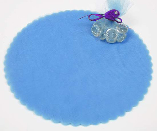 9" Diameter Light Blue Wedding Tulle Circle - Pack of 600