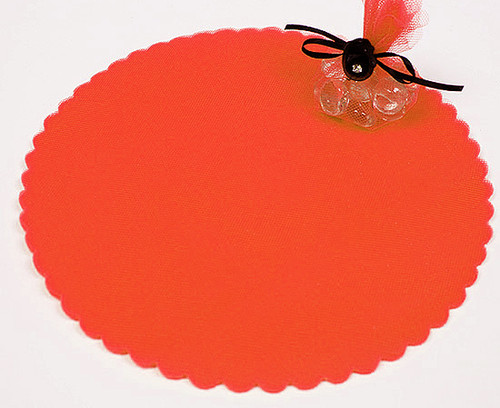 9" Diameter Orange Wedding Tulle Circle - Pack of 600