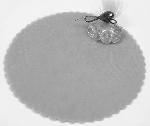 9" Diameter Silver Wedding Tulle Circle - Pack of 300