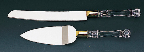 Wholesale Gold Wedding Cake Knife and Server Sets