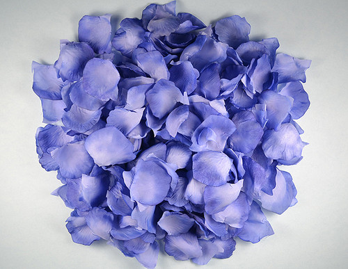 Royal Blue Wedding Silk Rose Flower Petals - 12 Packs