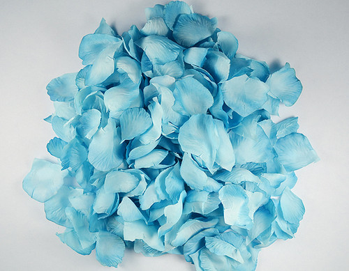 Turquoise Wedding Silk Rose Flower Petals - 12 Packs