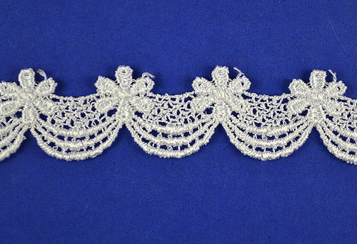 1" x 30 Yards Wholesale White Venise Lace Trims - Venice Lace Wholesale