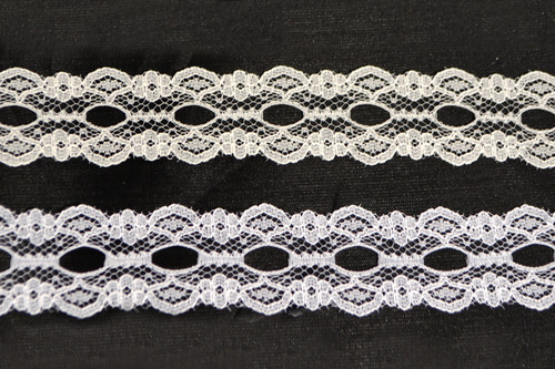 1" x 400 Yards White Flat Lace Trim Roll