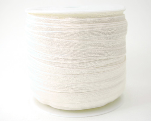 5/8 x 50 Yards White Fold Over Elastic Sewing Trim