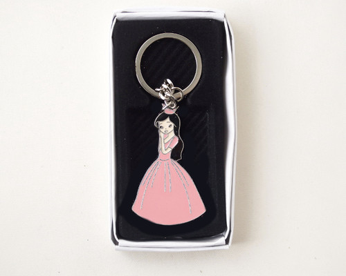 Pink Quinceanera Metal Keychain - Pack of 12