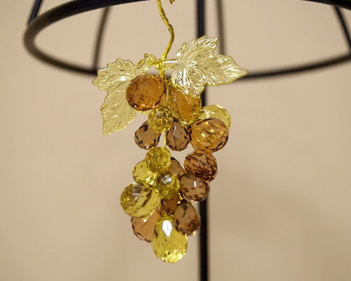 2.5" Brown Artificial Acrylic Grape Cluster on Wire - Pack of 12 Cluster