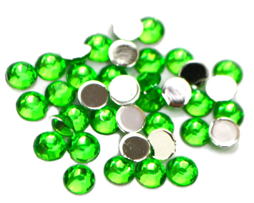 Apple Green 4mm SS16  Wholesale Flat Back Acrylic Rhinestones - Pack of 1,000 Pieces