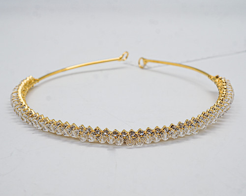 Gold Crystal Bridal Headband - 1 Piece (TL150)