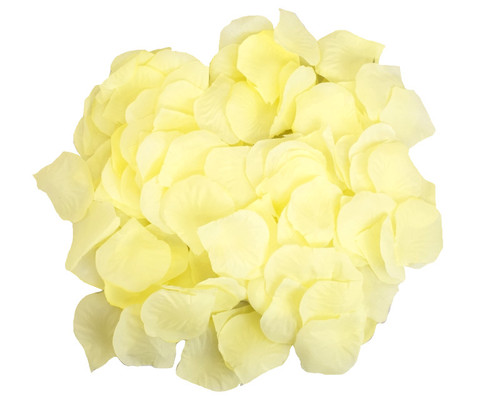 Yellow Wedding Silk Rose Flower Petals - 12 Packs