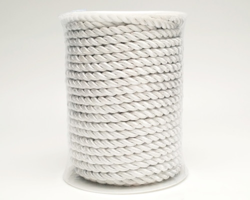 6mm x 25 Yards White Rope Trim - Pack of 5 Spools