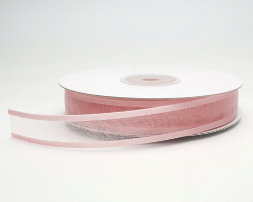 5/8"x25 yards Blush Organza Satin Edge Gift Ribbon - Pack of 10 Rolls