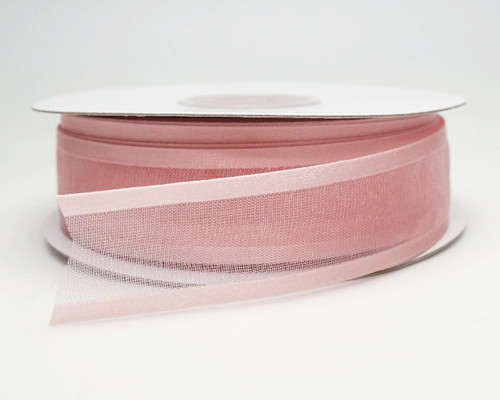 7/8"x25 yards Blush Organza Satin Edge Gift Ribbon - Pack of 7 Rolls