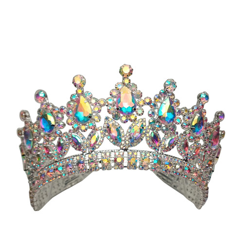 2.25"Iridescent Silver Tiara