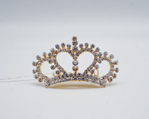 Gold Crystal Rhinestone Mini Tiara - Pack of 12 (TM151)