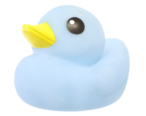 6.5" Blue Decorative Squeaky Duck Baby Shower Decoration - 1 Piece