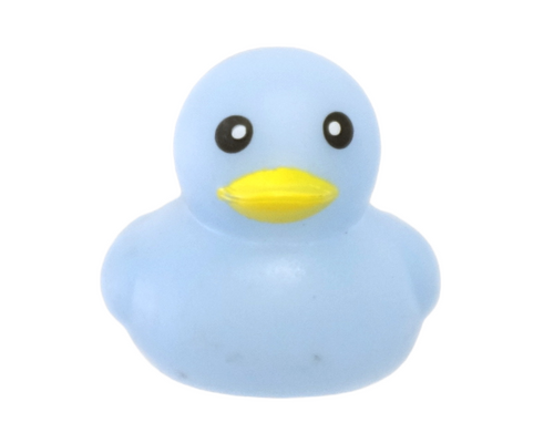2.5" Blue Decorative Squeaky Duck Baby Shower Decoration - Pack of 10